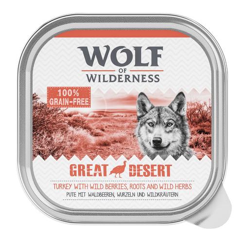 6x300g Adult Great Desert Pute Wolf of Wilderness Hundefutter nass getreidefrei