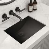 Ruvati 16 x 11 inch Gunmetal Black Undermount Bathroom Sink Stainless Steel - 18" x 13"