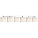 Fusion Regency 6-Light Rectangular Bath Bar - Opal - Chrome