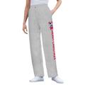 Plus Size Women's Disney Women's Fleece Navy Sweatpants Xmas Heather Grey Mickey Minnie by Disney in Heather Grey Mickey Minnie (Size 4X)