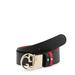 Gucci Accessories | Gucci Interlocking Gg Reversible Black/Red Calfskin Belt With Gold-Tone Buckle | Color: Black/Red | Size: Various
