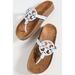 Tory Burch Shoes | Nib Tory Burch Miller Cloud Leather Thong Sandal Crisp Blue 6.5 7 7.5 8 8.5 9 10 | Color: Blue/Brown | Size: Various