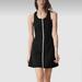 Kate Spade Dresses | Kate Spade Black Sleeveless Scuba Zip Dress Xs | Color: Black/White | Size: Xs