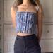 Brandy Melville Tops | Brandy Melville Blue Striped Crop Tank Top! | Color: Blue/White | Size: S