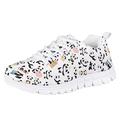 Showudesigns Cute Panda Kids Sneakers Size 3 Boys Girls Road Running Shoes for Travel Walking Shoes Slip-on Laces Up Shoes Cute Cartoon Animal Tennis Trainers White