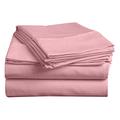 Pashmina 4 Piece Bed Sheet with 15 Inch Deep Pockets -Bedding Set - 1 Fitted Sheet, 1 Flat Sheet & 2 Pillow cover Easy Care, 800 Thread Count Silky Soft Egyptian Cotton (Single- Pink)