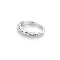 Hot Diamonds Twist Ring | 4mm wide, Sterling Silver O