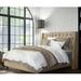 Skyline Furniture Tessa Standard Bed Upholstered/Linen in Black/Brown | 56 H x 84 W x 85 D in | Wayfair 123NBBED-BRLNNSND