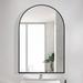 Everly Quinn Rasto Metal Framed Wall Mounted Bathroom/Vanity Mirror Metal in White/Black | 36 H x 24 W x 0.54 D in | Wayfair