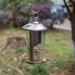 Kingsyard Hanging Hopper Bird Feeder Metal in Gray | 11 H x 6 W x 6 D in | Wayfair WFUSKYBF110CP03