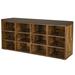 Latitude Run® Shoe Storage Bench Wood/Manufactured Wood in Orange/Yellow/Brown | 18.9 H x 40.9 W x 11.8 D in | Wayfair