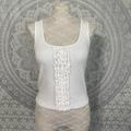 Ralph Lauren Tops | New $89 Ralph By Ralph Lauren White Ruffle Tank Top Cami Y2k Camisole S Small | Color: White | Size: S