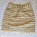 J. Crew Skirts | J. Crew Women's Size 00 Gold Metallic Striped Art Deco Mini Skirt | Color: Black/Gold | Size: 00