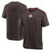 Men's Nike Brown Cleveland Browns Sideline Coaches Vintage Chevron Performance V-Neck T-Shirt