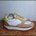 Madewell Shoes | Madewell Kickoff Trainers Leather Suede Lime Shoes Size M 9m / W11m (79 Box 10) | Color: Brown/Yellow | Size: 9