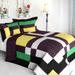 Alocasia 3PC Vermicelli - Quilted Patchwork Quilt Set (Full/Queen Size)