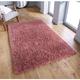 Serene Pink 100% Polypropylene 5cm Pile Shaggy Rug