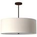 Textile Collection - Classic 24 Drum Pendant - Bronze - White - LED