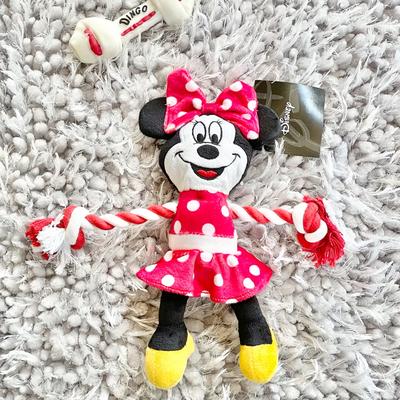 Disney Dog | New With Tag Disney’s Minnie Mouse Dog Rope Toy | Color: Black/Red | Size: Os