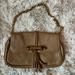 Gucci Bags | Gucci Beige Pebbled Leather Bamboo Flap Pochette | Color: Tan | Size: Os