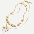 J. Crew Accessories | J.Crew Seaside Layered Necklace. New With Tags | Color: Gold/Red | Size: Os