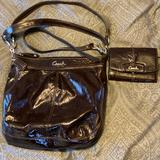 Coach Bags | Coach Patent Leather Crossbody/Shoulder Bag With Matching Wallet | Color: Brown | Size: Os