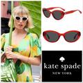 Kate Spade Accessories | Kate Spade Crystal Sunglasses | Color: Gray/Red | Size: 51-21-140