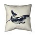 East Urban Home Blue Whale Sketch - Double Sided Print Indoor Pillow - 18X18 Polyester/Polyfill blend | 18 H x 18 W x 4.5 D in | Wayfair