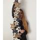 Set of 4 Christmas Tree Hanging Stars | Christmas Tree Star Available in 3 Colors | Christmas Decoration | Ornaments & Accents | Boho