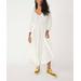 Free People Women's Maxi Dresses Ivory - Ivory Tie-Front Sun Seeker Dolman-Sleeve V-Neck Maxi Dress - Women