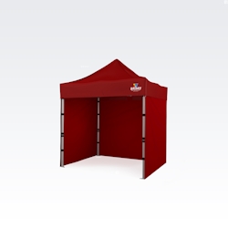 Scherenzelte 2x2m - mit 3 Wänden - Rot Image