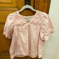 Anthropologie Tops | Anthropologie Top, Small Holes Around Sleeves From Safety Pins | Color: Pink | Size: L