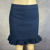 J. Crew Skirts | J. Crew Navy Chino Skirt Ruffled Hem Size 6 School Uniform Work Attire | Color: Blue | Size: 6