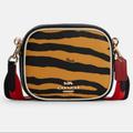 Coach Bags | Coach Mini Dempsey Camera Bag In Tiger Print | Color: Orange/Red | Size: Os