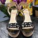 Nine West Shoes | Nine West Wedges In Black/Tan | Color: Black/Tan | Size: 10