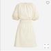 J. Crew Dresses | J Crew Puff-Sleeve Side-Cutout Mini Dress In Lightweight Chino Nwt | Color: Cream/White | Size: 10