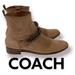 Coach Shoes | Authentic Coach Leather Ankle Boots Sz 7.5 | Color: Black/Brown/Tan | Size: 7.5