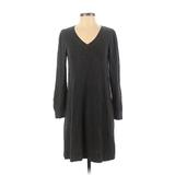 Ann Taylor LOFT Casual Dress - Sweater Dress: Gray Print Dresses - Women's Size Small Petite