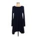 Altar'd State Casual Dress - Sweater Dress: Blue Dresses - Women's Size P