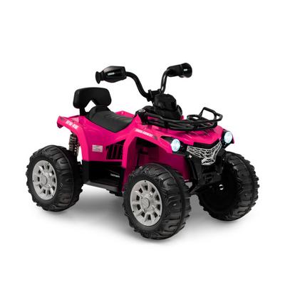 Costway 12V Kids Ride On ATV 4 Wheeler with MP3 and Headlights-Pink