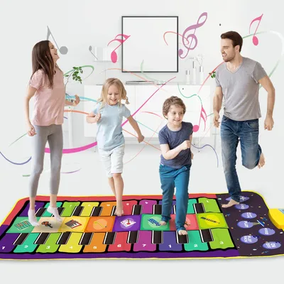 Tapis de musique à Double rangée pour enfants apprentissage et éducation instruments de musique