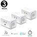 3PK Smart Home Smart Plug Wi-Fi Outlet Voice Control Work with Alexa Google Home