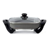 Kenmore Non-Stick Electric Skillet w/ Glass Lid 12x12" Black & Gray Non Stick/Cast Iron in Black/Gray | 7 H x 12 W x 16.25 D in | Wayfair