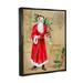 The Holiday Aisle® Vintage Santa Claus Vintage Christmas Postal Design Canvas Wall Art by Melissa Hyatt LLC Canvas in Brown/Green/Red | Wayfair