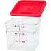 Prep & Savour Bitz Cambro 6 Qt Square Food Storage Container w/ Lid Bundle Includes A Measuring Spoon Set in Red | 7.5 H x 9.2 W x 8 D in | Wayfair