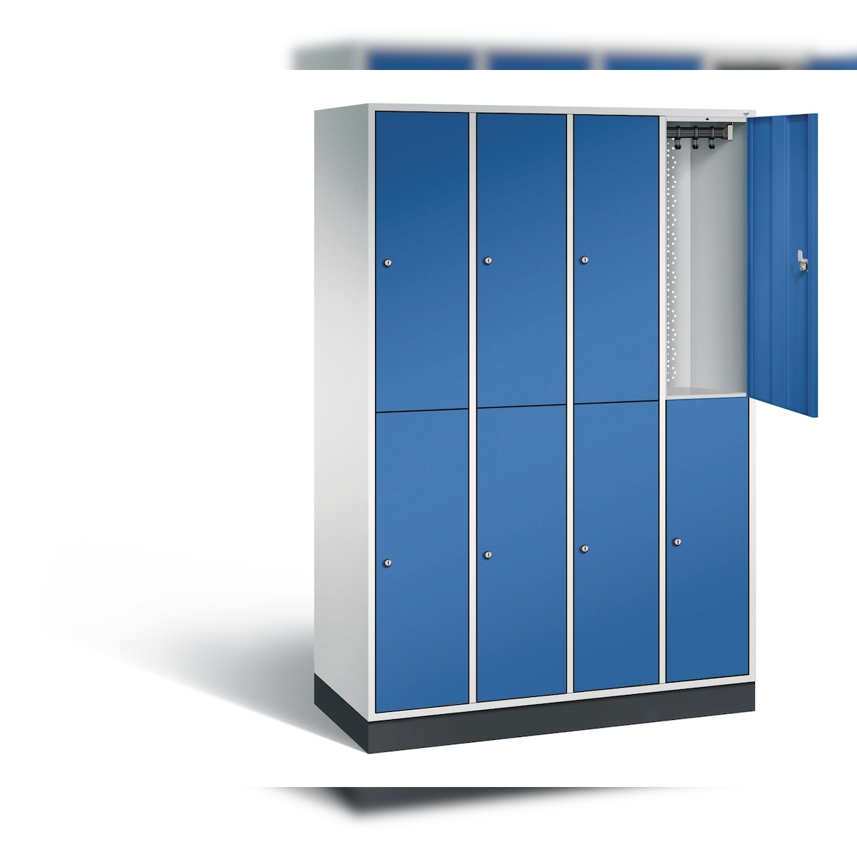 Doppelstöckiger Stahl-Garderobenschrank Intro Image