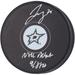 Jake Oettinger Dallas Stars Autographed Hockey Puck with "NHL Debut 9/8/20" Inscription