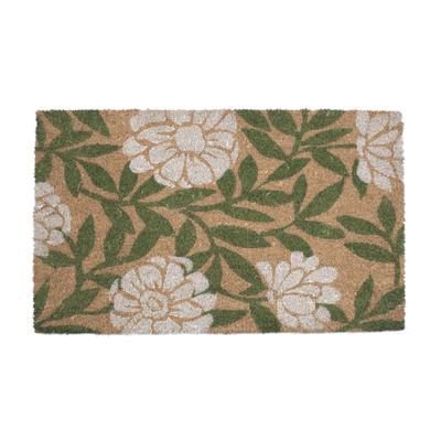 Geraniums Coir Mat With Vinyl Backing Floor Coverings by Nature Mats by Geo in Multi