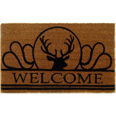 Moose Coir Mat With Vinyl Backing Floor Coverings by Nature Mats by Geo in Multi