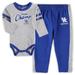 Newborn & Infant Royal/Heathered Gray Kentucky Wildcats Little Kicker Long Sleeve Bodysuit Sweatpants Set